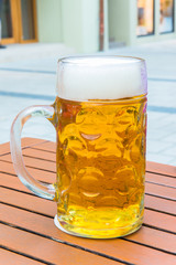 full mug glass of beer