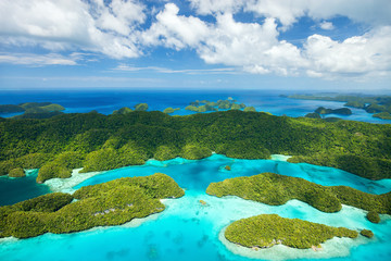 Palau islands from above © TravelPhotoBloggers