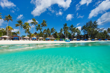 Beautiful tropical beach at exotic island