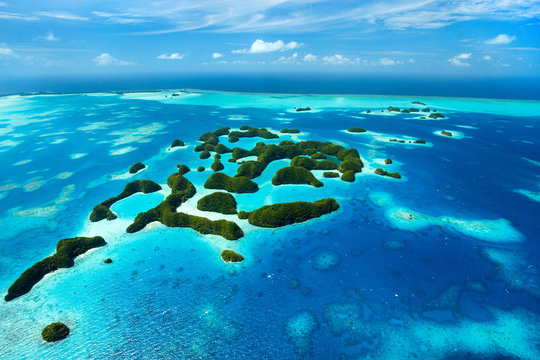 Palau islands from above