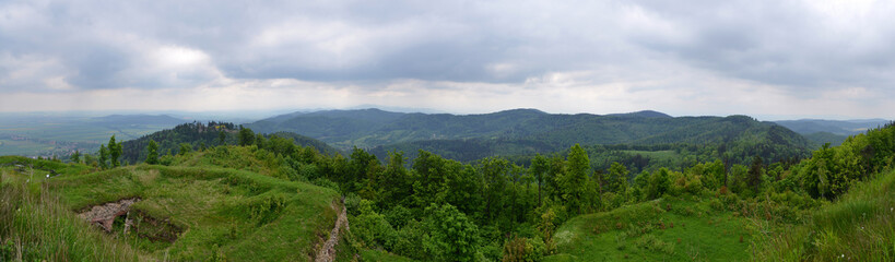 Fototapeta na wymiar Góry Sowie - widoki z twierdzy 