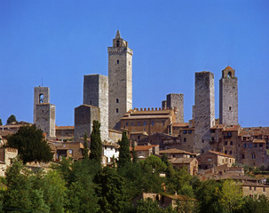 Fototapeta premium Toskania, Siena, San Gimignano.