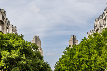 Avenue Henri-Barbusse,Quartier des Gratte-ciel à Villeurbanne