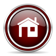 house red glossy web icon