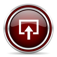 enter red glossy web icon