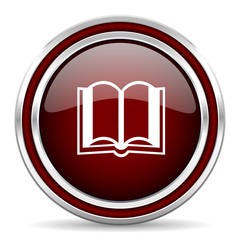 book red glossy web icon