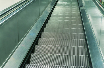 Vertical view of escalator