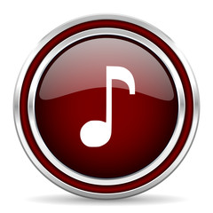 music red glossy web icon