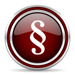 paragraph red glossy web icon