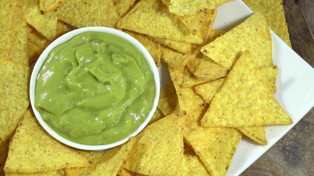 Nachos with Guacamole (not loopable 4K UHD footage)