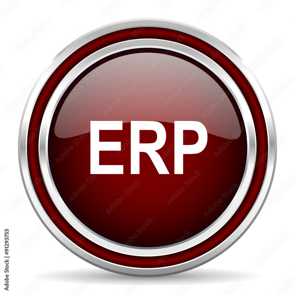 Poster erp red glossy web icon