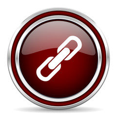 link red glossy web icon