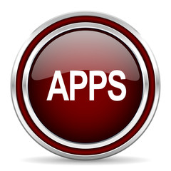 apps red glossy web icon