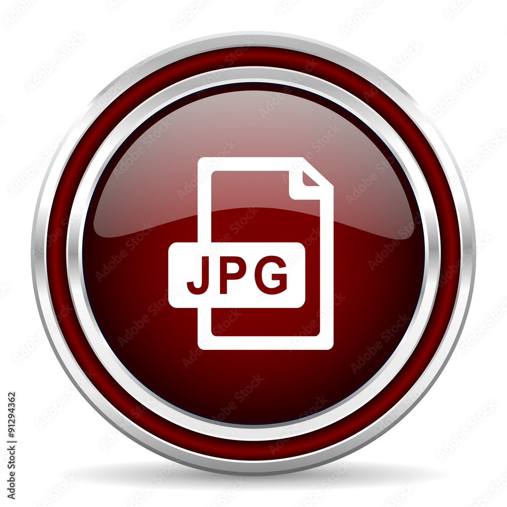 Aufkleber jpg file red glossy web icon