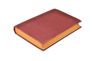 Dirty antique book, isolated on white background