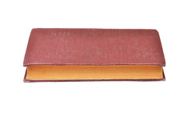 Dirty antique book, isolated on white background