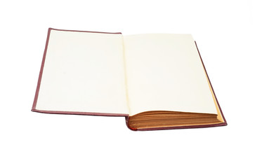 Dirty antique book, isolated on white background