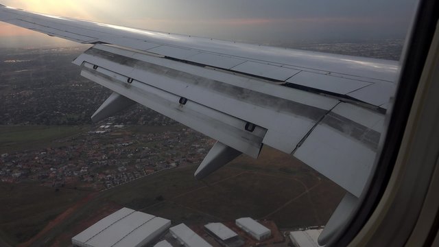 Landing in London Heathrow International (as 4K UHD footage)