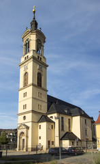 Fototapeta na wymiar Church of Our Lady (Marienkirche) in Werdau, Germany, 2015