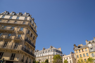 Fototapeta na wymiar ancient stone building in Paris, France 