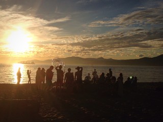 summer sunset vancouver beach