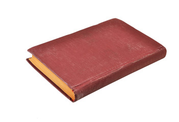 Dirty antique book, isolated on white background