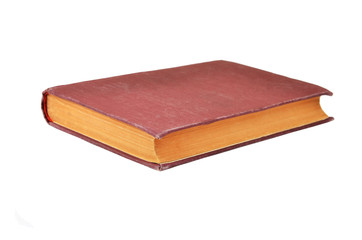 Dirty antique book, isolated on white background