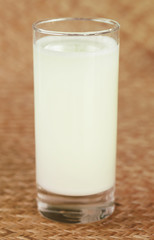 Fresh milk in a glass