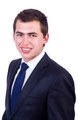 Elegant young man isolated on white