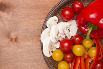 Set of fresh vegetables