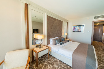 Hotel room with modern interior