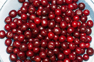 Background of many cherry berries