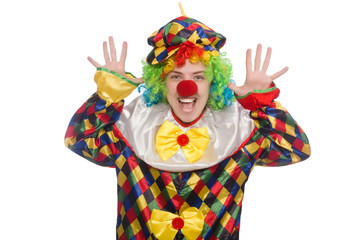 Clown isolated on the white background