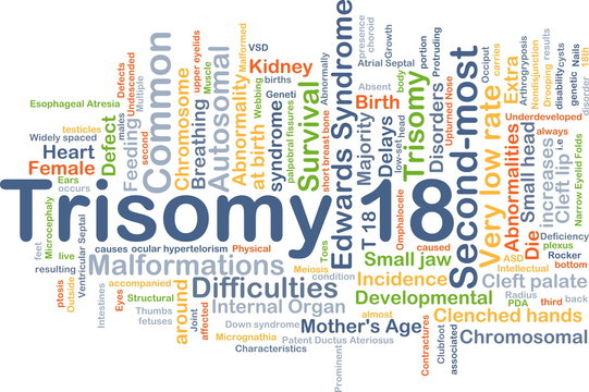 Trisomy 18 background concept