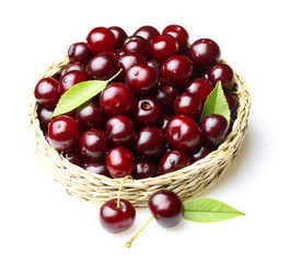 Cherry isolated on white