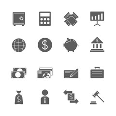 finance icons set