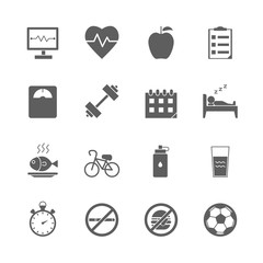 health icons  set