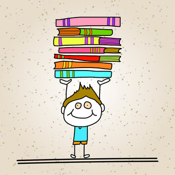 hand drawing cartoon concept back to school