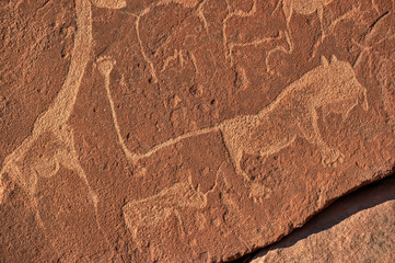 Bushman Rock Engravings - Namibia