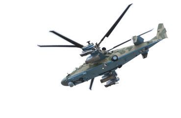 Fototapeta na wymiar Russian helicopter Ka-52 (alligator).