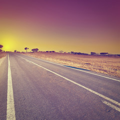 Road at Sunset