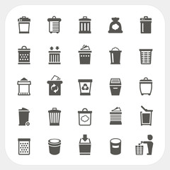 Trash icons set