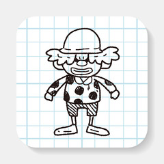 clown doodle drawing