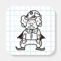 clown doodle drawing