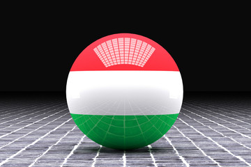 Naklejka premium Hungary flag