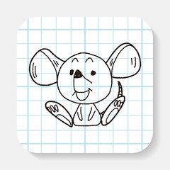 Chinese Zodiac mouse doodle drawing