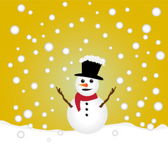 Snowman illustration background