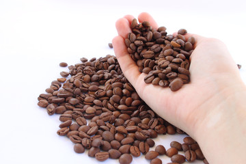Handful Coffe Beans