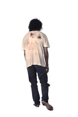 Back view of male zombie