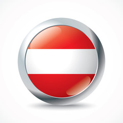 Obraz premium Austria flag button